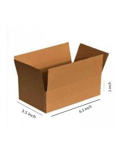 Unprinted, Brown, 03ply, Universal, Corrugated, Multipurpose, Boxes, 6.3in x 3.5in x 2in, Pack of 500