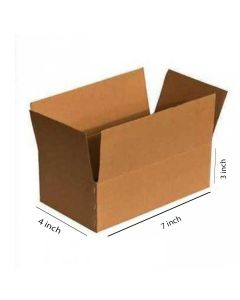 Brown, 03ply, Universal, Corrugated, Multipurpose, Boxes, 7in x 4in x 3in, Pack of 100