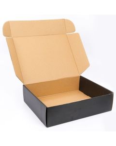 Black, 03 Ply, Corrugated Laminated Festive Box, 11in x 9in x 2.5in, Pack of 50