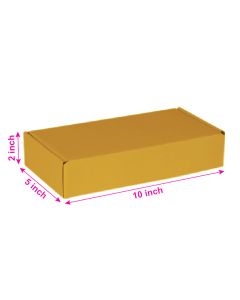 Brown, 03ply, Flat, Corrugated, Multipurpose, Boxes, 10in x 5in x 2in, Pack of 100