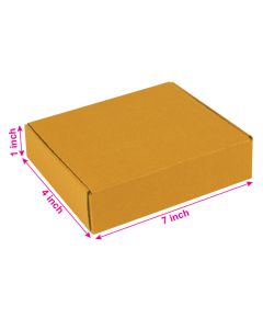 Brown, 03ply, Tab lock, Corrugated, Multipurpose, Boxes, 7in x 4in x 1in, Pack of 100