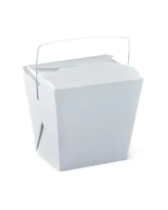 White, 300gsm, With Handle, Food, Buckets, 4.5in x 4in x 4.5in, Pack of 50