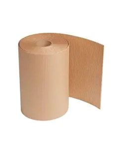 Brown B Flute Single Face Corrugated Rolls with 180gsm and 120gsm, 12in x 10m