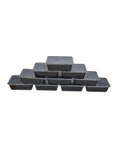 Black, Rectangular, With Transparent Lid, Food Storage, Containers, 500ml, Pack of 25