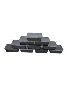 Black, Rectangular, With Transparent Lid, Food Storage, Containers, 500ml, Pack of 25