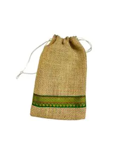 Multipurpose Drawstring Jute Bag, 6in x 8in, Pack of 10