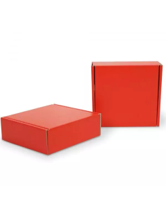 Red, 03 Ply, Corrugated Laminated Festive Box, 5in x 5in x 2in, Pack of 50