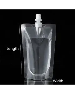 Transparent, Stand-up, Centre Spout 10mm, Pouches, 5.5in x 8in, Pack of 500
