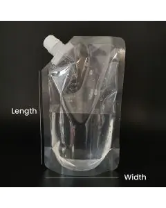 Transparent, Stand-up, Corner Spout 10mm, Pouches, 6.7in x 10.4in, Pack of 500