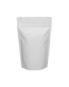 White, Stand-up, Zip Lock, Pouches, 5in x 8in, Pack of 500