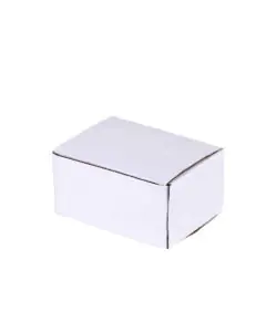Unprinted, White, 03ply, Reverse Tuck In, Corrugated, Multipurpose, Boxes, 4in x 3in x 2in, Pack of 500