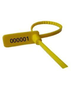 Yellow, One Time Lock, Security, Seals, 8in, Pack of 1000