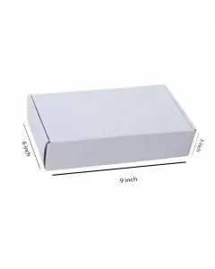 White, 03ply, Flat, Corrugated, Multipurpose, Boxes, 9in x 6in x 3in, Pack of 100