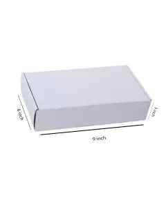 Unprinted, White, 03ply, Flat, Corrugated, Multipurpose, Boxes, 9in x 6in x 3in, Pack of 500