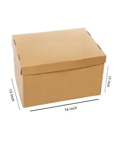 Unprinted, Brown, 05ply, Book style, Corrugated, Office File, Boxes, 16in x 13in x 12in, Pack of 500
