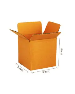 Unprinted, Brown, 03ply, Cube, Corrugated, Multipurpose, Boxes, 8in x 8in x 8in, Pack of 500