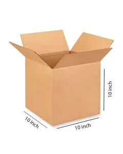 Unprinted, Brown, 05ply, Cube, Corrugated, Multipurpose, Boxes, 10in x 10in x 10in, Pack of 500