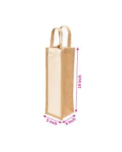 Eco-Friendly, Carry Jute Bag, Suitable for Gifting Purposes, 5 in x 4in x 14in, Pack of 10