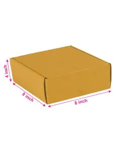 Brown, 03ply, Flat, Corrugated, Multipurpose, Boxes, 8in x 8in x 4in,  Pack of 500