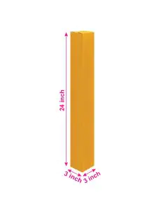 Unprinted, Brown, 03ply, Long, Corrugated, Boxes, 3in x 3in x 24in, Pack of 500