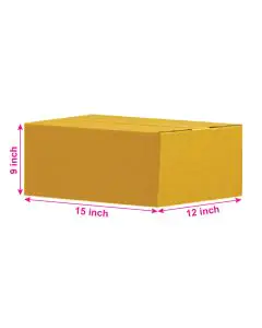 Unprinted, Brown, 03ply, Universal, Corrugated, Multipurpose, Boxes, 15in x 12in x 9in, Pack of 500