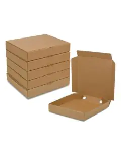 Brown, 03ply, Flat, Corrugated, Pizza, Boxes, 7in x 7in x 1.5in, Pack of 500