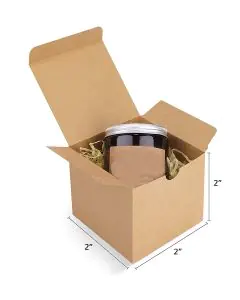 Brown, 03ply, Reverse Tuck In, Corrugated, Multipurpose, Boxes, 2in x 2in x 2in, Pack of 500