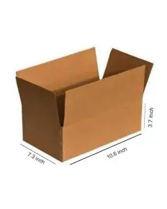 Unprinted, Brown, 03ply, Universal, Corrugated, Multipurpose, Boxes, 10.6in x 7.3in x 3.7in, Pack of 500