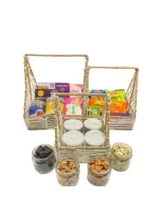 Square Twine Paper Basket, 8in x 8in x 10in, Pack of 10