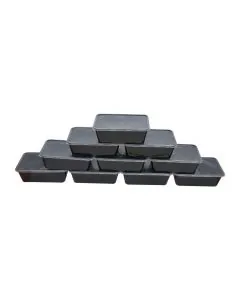 Black, Rectangular, With Transparent Lid, Food Storage, Containers, 500ml, Pack of 25