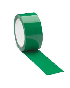 Unprinted, Green, 42microns, Round, Self adhesive, Tapes, 48mm x 65m, Pack of 12