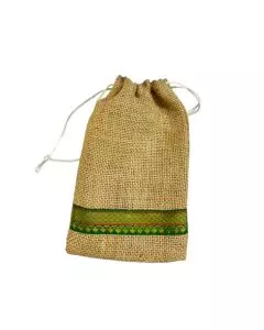 Multipurpose Drawstring Jute Bag, 6in x 8in, Pack of 10