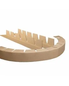 Brown, 03mm, Corrugated, OD Edge Protector, 35mm x 100m, Pack of 1