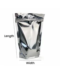 Metallized, Stand-up, Zip Lock, Pouches, 3.5in x 6in, Pack of 500