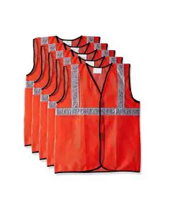 Orange, EN-471, Reflective, Jackets, Free Size, Pack of 10