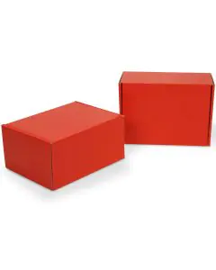 Red, 03 Ply, Corrugated Laminated Festive Box, 11in x 9in x 2.5in, Pack of 50