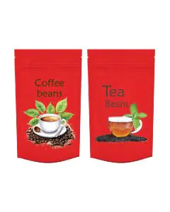Red Stand-up, Zip Lock, Pouches, 3.5in x 6in, Pack of 100
