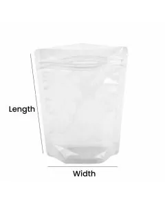 Transparent, Stand-up, Zip Lock, Pouches, 3.5in x 6in, Pack of 500