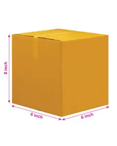 Unprinted, Brown, 03ply, Universal, Corrugated, Multipurpose, Boxes, 6in x 6in x 8in, Pack of 500
