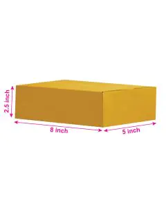 Unprinted, Brown, 03ply, Universal, Corrugated, Multipurpose, Boxes, 8in x 5in x 2.5in, Pack of 500