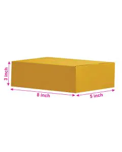 Unprinted, Brown, 03ply, Universal, Corrugated, Multipurpose, Boxes, 8in x 5in x 3in, Pack of 500