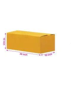 Unprinted, Brown, 05ply, Universal, Corrugated, Multipurpose, Boxes, 20in x 10in x 10in, Pack of 500