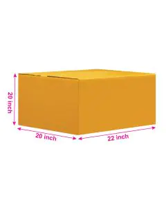 Unprinted, Brown, 05ply, Universal, Corrugated, Multipurpose, Boxes, 22in x 20in x 20in, Pack of 100