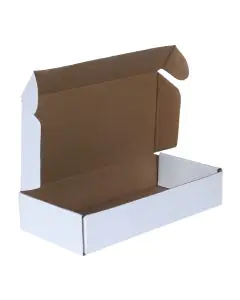 Unprinted, White, 03ply, Flat, Corrugated, Multipurpose, Boxes, 10in x 5in x 2in, Pack of 500