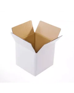 White, 03 Ply, Corrugated Universal Box, 6in x 4in x 4in, Pack of 50