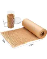 Brown, 80gsm, Honey Comb, Paper, Cushioning Wrap, Rolls, 15in x 100m, Pack of 1