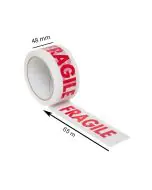 Transparent, 42microns, Fragile Handle with Care, Self adhesive, Tapes, 48mm x 65m, Pack of 12