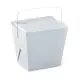 White, 300gsm, With Handle, Food, Buckets, 4.5in x 4in x 4.5in, Pack of 50