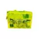 Transparent, Neon Green Colour, PVC Zipper Bags with Gusset, Dustproof, Waterproof Bags 13in x 4in x 9.5in , Pack of 25