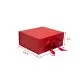 Red Collapsible Flat Rigid Gift Boxes, 9in x 6.5in x 3in, Pack of 10